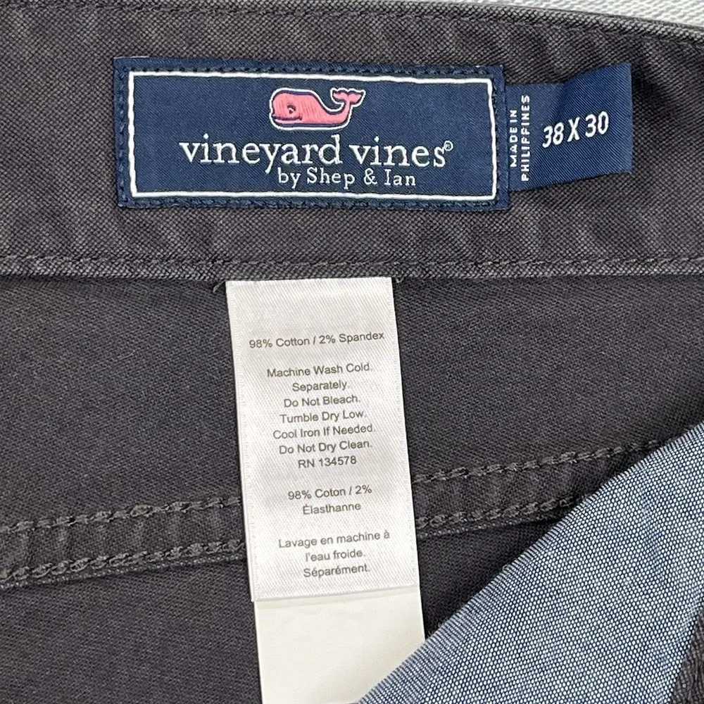 Vineyard Vines Men's Pants - Slim Fit Breaker‎ Pant 38 x 30 Gray